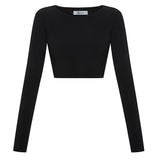 Basic cropped top in Black