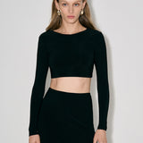 Basic cropped top in Black