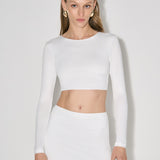 Basic cropped top in White
