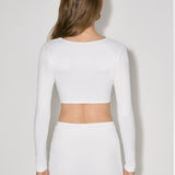 Basic cropped top in White