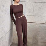 Soft Touch top in Chocolate