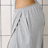 Balloon pants with side slits in Grey