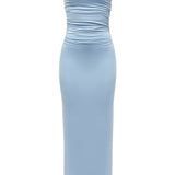 Драпірована сукня максі блакитний