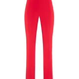 Trousers with a front pleat in Red