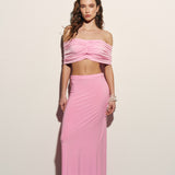 Maxi skirt in Pink