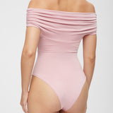 Bodysuit with open shoulders in Pink