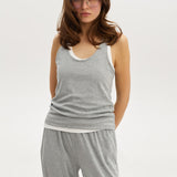 Basic set of 3 Tank Tops in Milk+Grey+Chocolate