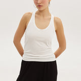 Basic set of 3 Tank Tops in Milk+Butter Yellow+Chocolate
