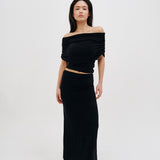 Maxi skirt in Black