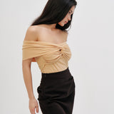 Raw-edge skirt in Chocolate