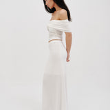 Maxi skirt in Milk