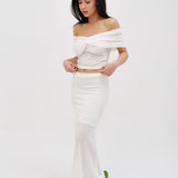 Maxi skirt in Milk