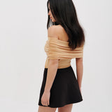 Off-the-shoulder top in Butter Yellow