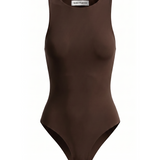 Halter-neck bodysuit in Chocolate