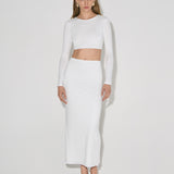 Long skirt in White