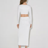 Long skirt in White
