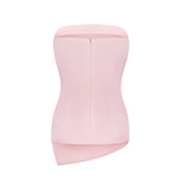 Asymmetric corset top in Pink