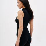 Bodysuit with a decorative knot at the neck in Black