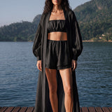 Tencel kimono in Black