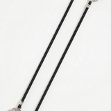Silicone lace-up straps in Black